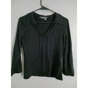 Rampage Clothing Company Women's Black Pullover Shirt Long Sleeve Size M